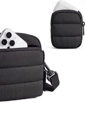 2-Pc Set Small Crossbody Bags for Women Puffer Shoulder Hobo Purse | Small Hobo